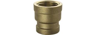 ASW Doppelmuffe 1/2"x3/8", Messing CW617N roh, reduziert