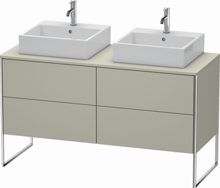 Duravit Waschtisch-Unterschrank XSquare 140x54,8x77,8cm, Tau s-matt, Ahorn links
