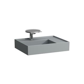 Laufen Aufsatzwaschtisch KARTELL 60x46cm, Abl. re, o. ÜL, 3 HL, gra matt