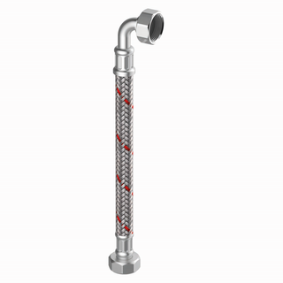 Flamco Panzerschlauch Meiflex SST 3/4"x3/4" I/I, Bogen 18x300mm, mit Bogen