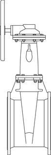 TA Absperrschieber TA-GAV DN 450, Fl, PN 16, m Getr., Sphäroguss