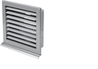 STIEBEL Lüftungsgitter LWF LG 125, max. 180 m3/h, grau lackiert