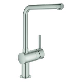 GROHE Spültisch-Einhebelmischer Minta 1/2", L-Auslauf, supersteel