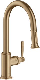hansgrohe SPT-EHM 180 Axor Montreux mit Ausziehbrause, brushed bronze