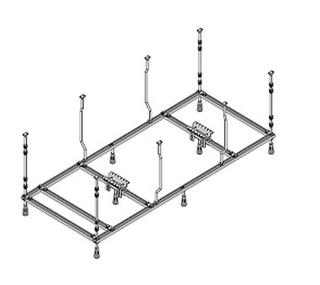 Hoesch Spezial-Untergestell Rechteck, 160x80cm, für Badewanne