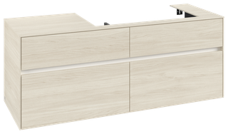 V&B Waschtischunterschrank Collaro 140x54,8x50cm, WT rechts, white oak