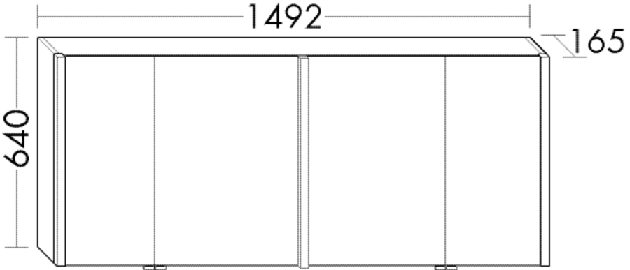 Artikelbild 1 des Artikels „Burgbad LED-Spiegelschrank sys30 149,2x64x16,5cm, Aq., m vert. LED-Beltg. 149,2 x 64 x 16,5 cm | PG1“