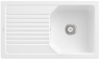 V&B Spüle Linara 50 m Abl.garn, Hand., st. white CeramicPlus