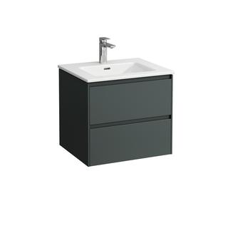Laufen Waschtisch-Set PRO S Base 120x50, weiß, 2 Schubladen, Verkehrsgrau