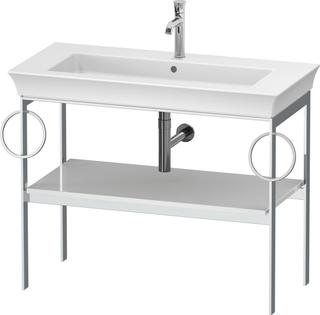 Duravit Waschtisch-Konsole White Tulip 98,4x45cm, w g, Me, 2 HTH, bodensteh.