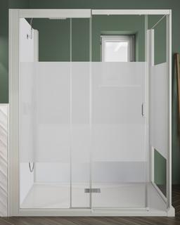 Kinedo Kinemagic Design F 140x70 Ecke Mix Schiebetür Thermostat Mattglas