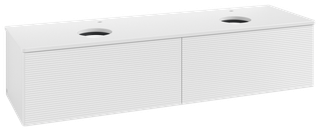 V&B WTU m F-Struktur -Beleuchtg. Antao 160x50cm, HL, WBP-farbe Lac, glo wh. Lac