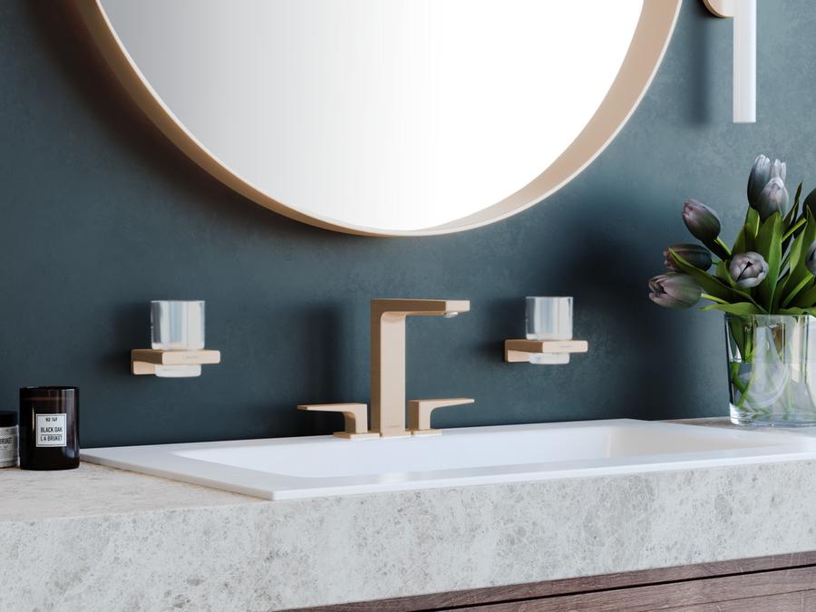 Artikelbild 2 des Artikels „hansgrohe Zahnbecher AddStoris m Gl., Wandmont., Metall, brushed bronze brushed bronze“