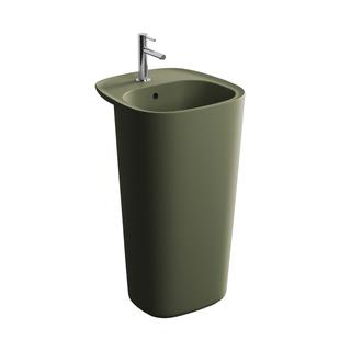 VitrA Monoblock-Waschtisch Plural 48,5x52,5x85cm bod, m Ü, 1 L m, Moos ma