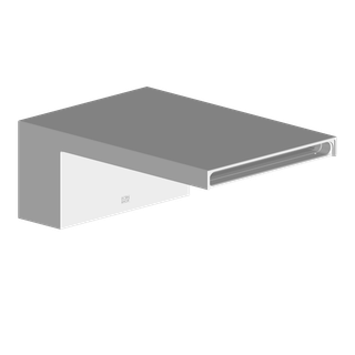 DO Auslauf ERSATZTEILE 091174040 180 x 100 x 265 mm Dark Platinum gebürstet