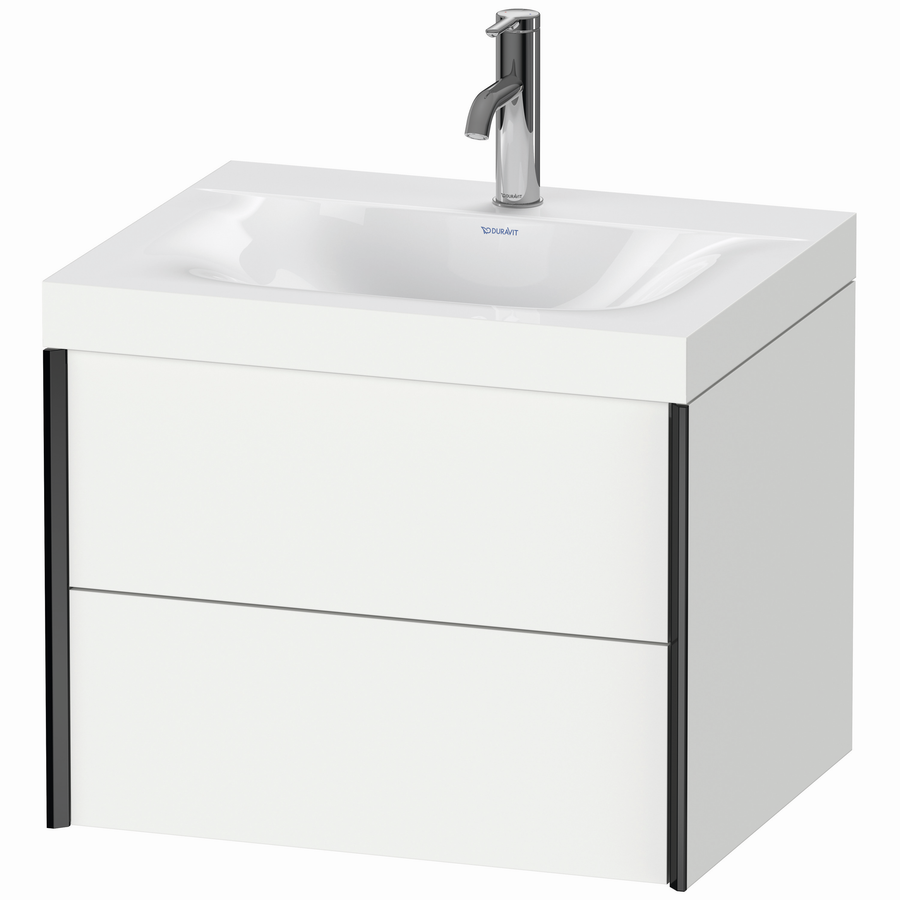 Artikelbild 2 des Artikels „Duravit WT-Unterschrank c-bonded XViu 60x48cm, 2 La, 1 HL, sw m, Rah. C, we m Rahmen C | weiß matt“