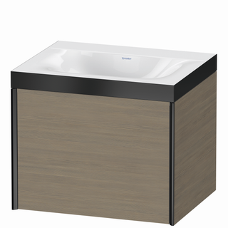 DU WTU XViu / Viu, 1 Ausz, 503x600x480mm o.HL, schw.m./Eiche ter.,Rahm. B2 ES Ah.