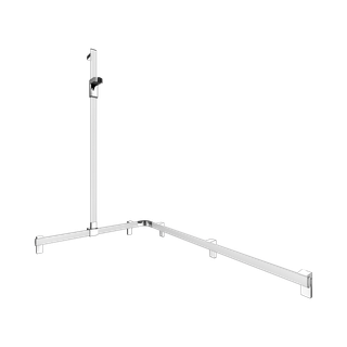 Keuco Duschhandlauf AXESS Care 850x1150x1301mm, AL si-el/vc, m BrSt, li