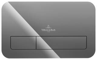 V&B Betätigungsplatte ViConnect 200G 26,9x16,1x1,3cm, Oberfl. Glas, glo Grey