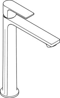 hansgrohe Waschtisch-Einhebelmischer Rebris E 240 CoolStart mit Zugstangen-Ablaufgarnitur, 4 l/min bei 3 bar