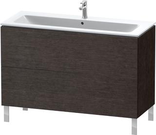 Duravit Waschtisch-Unterschrank L-Cube 122x48,1cm, Ei dkl. geb., 2 Ausz., steh.
