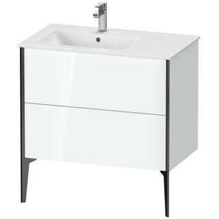 Duravit Waschtisch-Unterschrank XViu 81x48x59,4cm, 2 AZ, B li, sw m, we hgl
