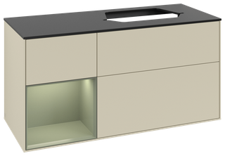 V&B Waschtisch-Unterschrank Finion 120cm, Pl b m, Rg l Ol m La, si Gr m Lac