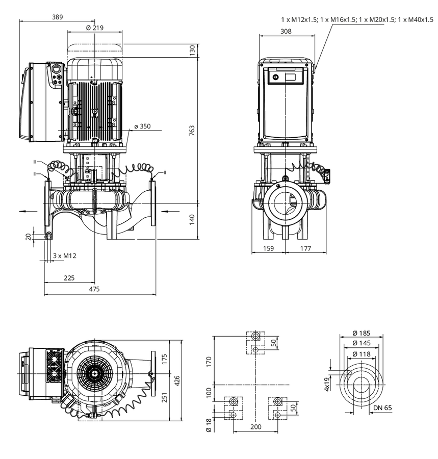 Artikelbild 4 des Artikels „Wilo Trockenläufer-Hocheffizienz-Einzelp Stratos GIGA 65/6-74/22-R1,DN65,22kW “