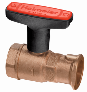 Heimeier Pumpen-Kugelhahn Globo P Rp 1x1", ohne Schwerkraftbremse, Rotguss