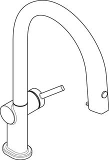 hansgrohe Spültisch-Einhebelmischer Aqittura M91 mit Ausziehauslauf, 1jet, sBox, Starter Set