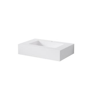 Steinberg Wand-Waschtisch Serie 443 600x400x130mm, m Hahnl., o. ÜL, ma white