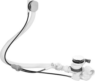 Duravit Ab- u. Überlaufgarn. Quadroval d= 5,2cm, mit Bodenzulauf, chrom