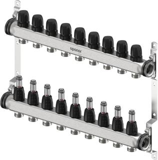 Uponor Vario S Verteilerbalken FM 9xG3/4 Euro - G1