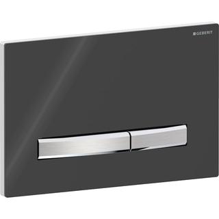 Geberit Betätigungsplatte Sigma50 Square Platte sw, Pl/T verchr., f 2-Mg-Spül.