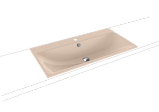 Kaldewei Einbau-Waschtisch SILENIO 3038 90x46cm, 1 Hahnl., sw, P-E, bahamabeige