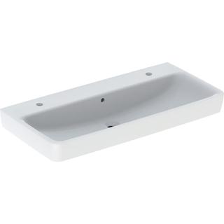 Geberit Aufsatz-Waschtisch Renova Plan 100x48cm, HL re + li, m ÜL, we. K-Tect