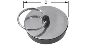 STEDO Magnet-Ventilstopfen d 45,5mm, m gr. Rg., m Pl. ES poliert