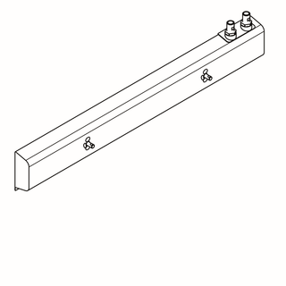 AR Armatureneinheit, Edst., W.-Mont., 2 Waschplätze, 1200 mm, Wasser ob. re