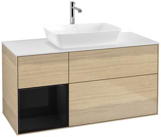V&B Waschtisch-Unterschrank Finion 120cm, Pl wh. m, Reg glo bla Lac, Oa ven