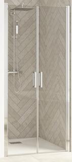 Kinedo Smart Design 2P 2Pendeltüren 110 tg Profil chrom Dekorglas Cosmos Nische