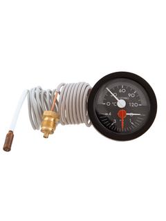 AFRISO Thermo-Manometer m.Kapillarleit. THMK 52 0/4bar 0/120C 1500mm D5125