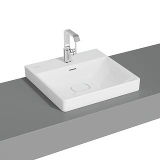 VitrA Aufsatzwaschtisch New Metropole we. hgl, 50x47x17cm, 1 Hahnloch mittig