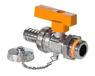 HS KFE-Kugelhahn 1409 1/2", FG or., abnehmb., ma verchr.