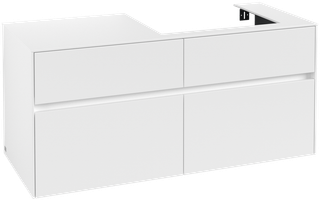 V&B Waschtischunterschrank Collaro 120x54,8x50cm, WT rechts, white matt