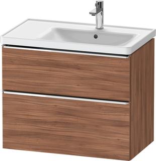 Duravit Waschtisch-Unterschrank D-Neo 78,4x45,2cm, 1 Kast, B re, chr/Nussb Nat