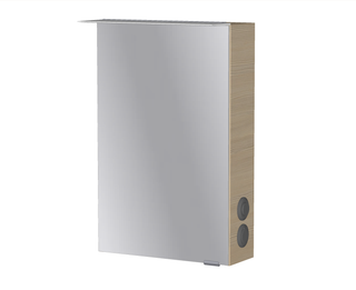 AQ400 LED-Spiegelschrank Mod R 1 Tür L m Acrylk. 700x450x160mm, K: Boreas Pinie