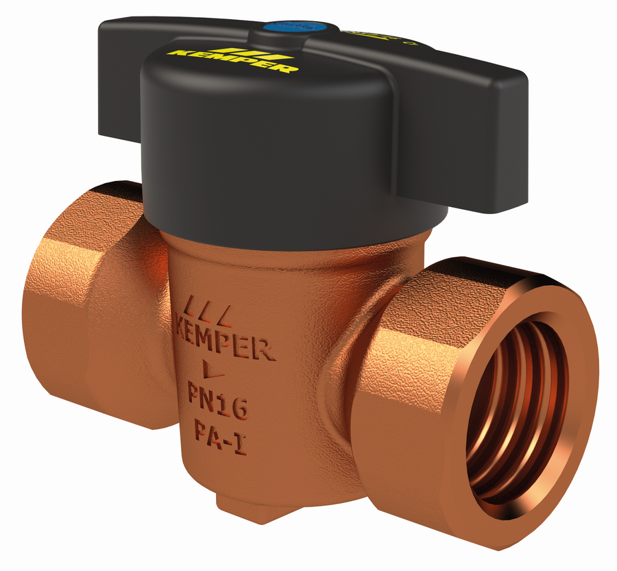 Artikelbild 1 des Artikels „Kemper Vollstrom-Absperrventil VAV DN 15, Rp 1/2, PN 16, Rotguss DN 15, Rp 1/2“