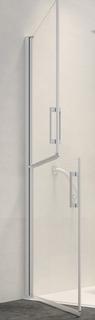 Kinedo SANIDOOR Doppeltür links 80cm H:190cm, weiß, Glas 6mm, Antikalk