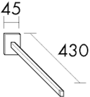 FORMAT Design Handtuchhalter chrom, HHAA005 45x60x430mm
