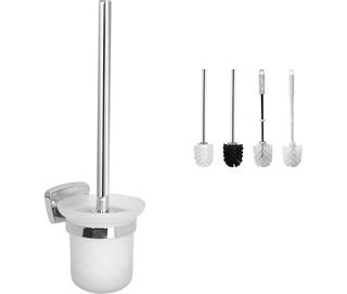 ASW Toilettenbürstengarnitur Serie 1000 MS vc, Opalgl. rd, St. MS vc/Bürste sw